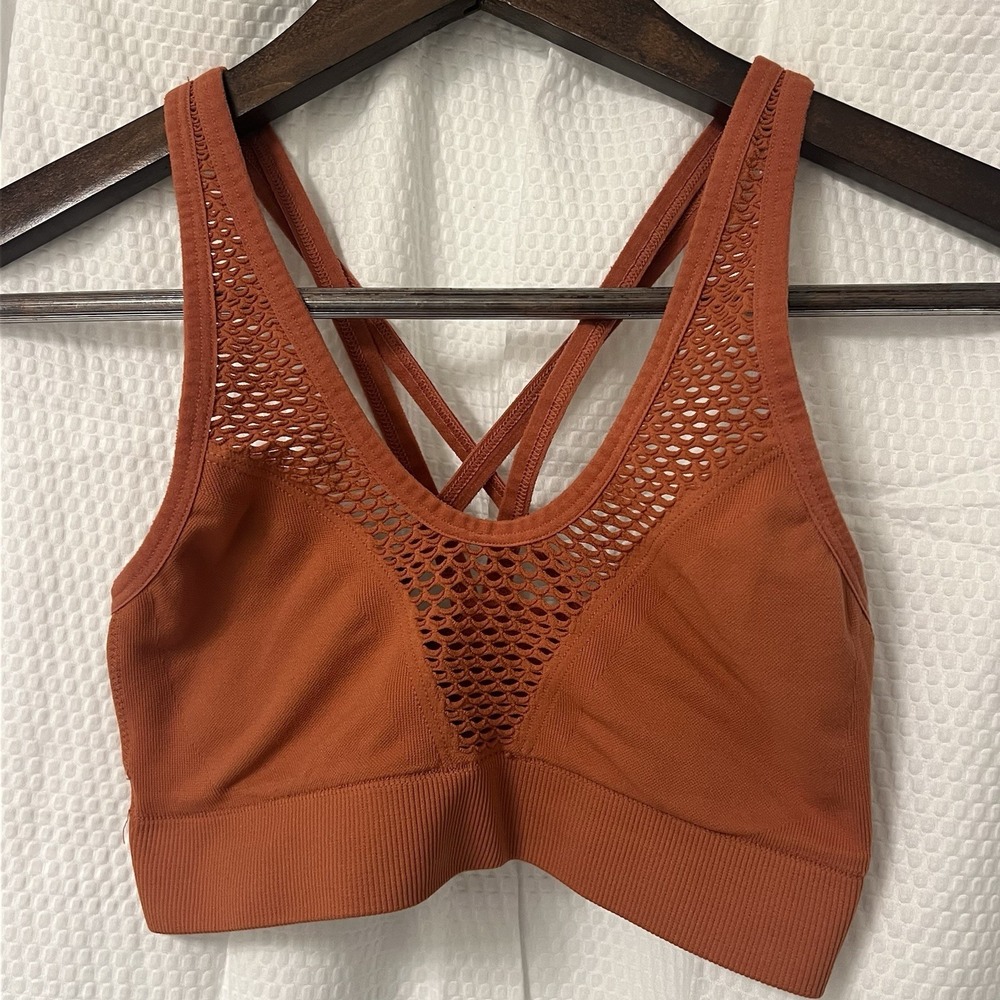 Victorias Secret Sport Lingerie Valentine Love Sexy‎ Sports Bra Burnt Orange EC